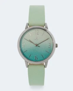 Damenuhr Mit Farbigem Zifferblatt