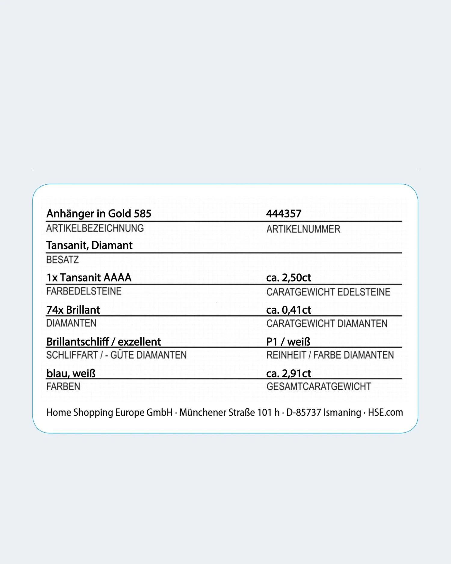 Anhänger Mit Tansanit AAAA & Brillanten 6 Anhänger Mit Tansanit AAAA & Brillanten – Bild 4