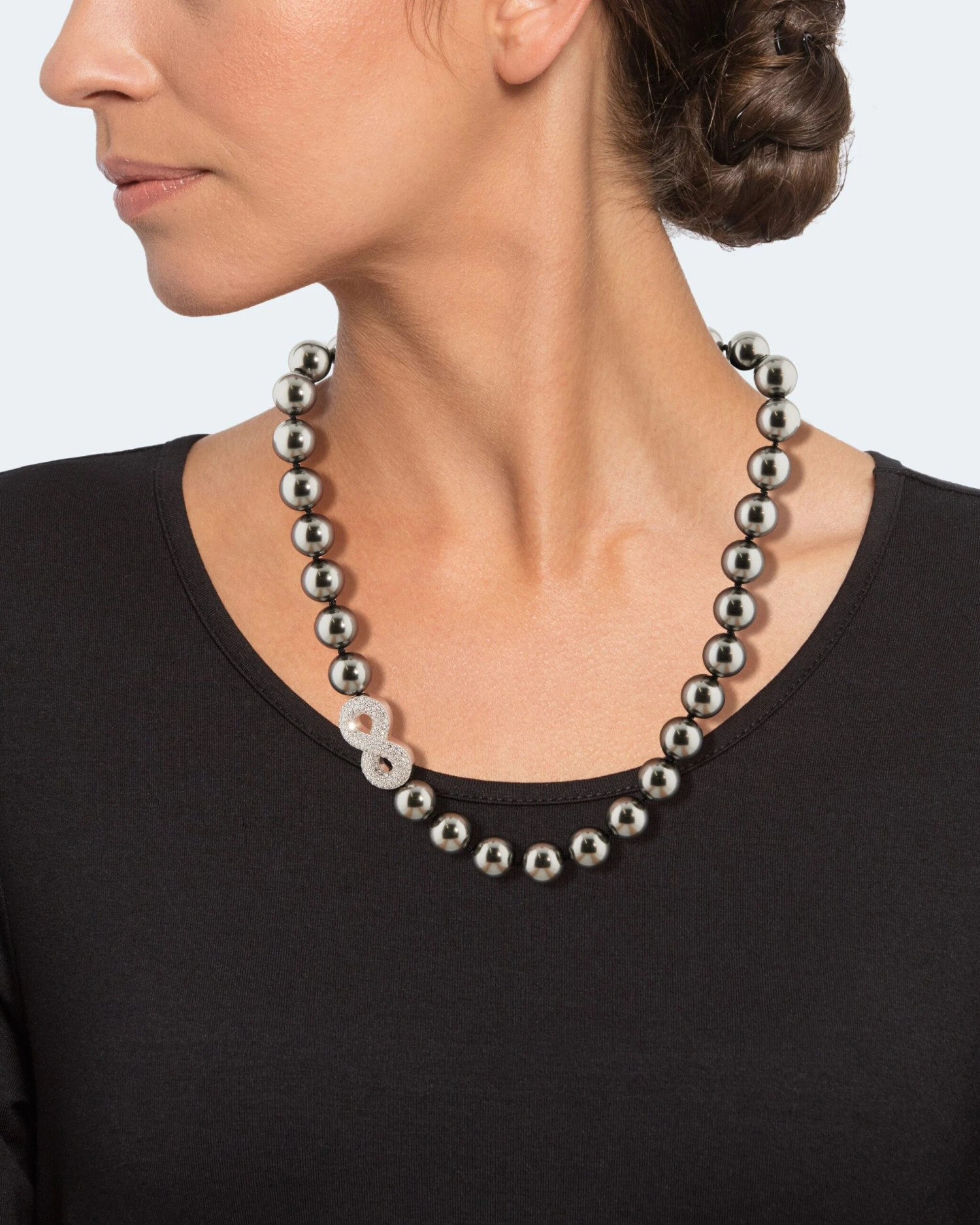 Collier MK-Perle 12mm & Zirkonia 6 Collier MK-Perle 12mm & Zirkonia – Bild 4