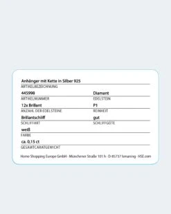 Brillant-Anhänger 0,15 Ct Mit Kette -Modegeschäft 57438620 38f174ff 5562 4aa0 9d84 1115b536f563 pics2080