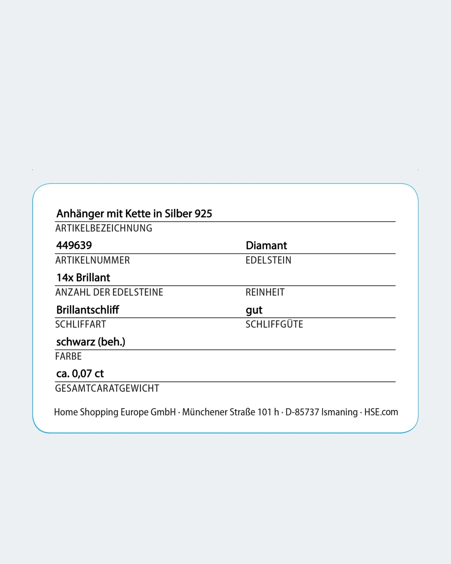 Kette + Diamant-Anhänger 0,07 Ct 5 Kette + Diamant-Anhänger 0,07 Ct – Bild 3