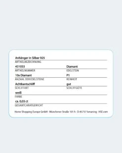 Diamant-Anhänger 0,03 Ct 15 Diamant-Anhänger 0,03 Ct -Modegeschäft 59538872 d9bcac1d 90a9 11ec 945c 5a72d431453d pics2080