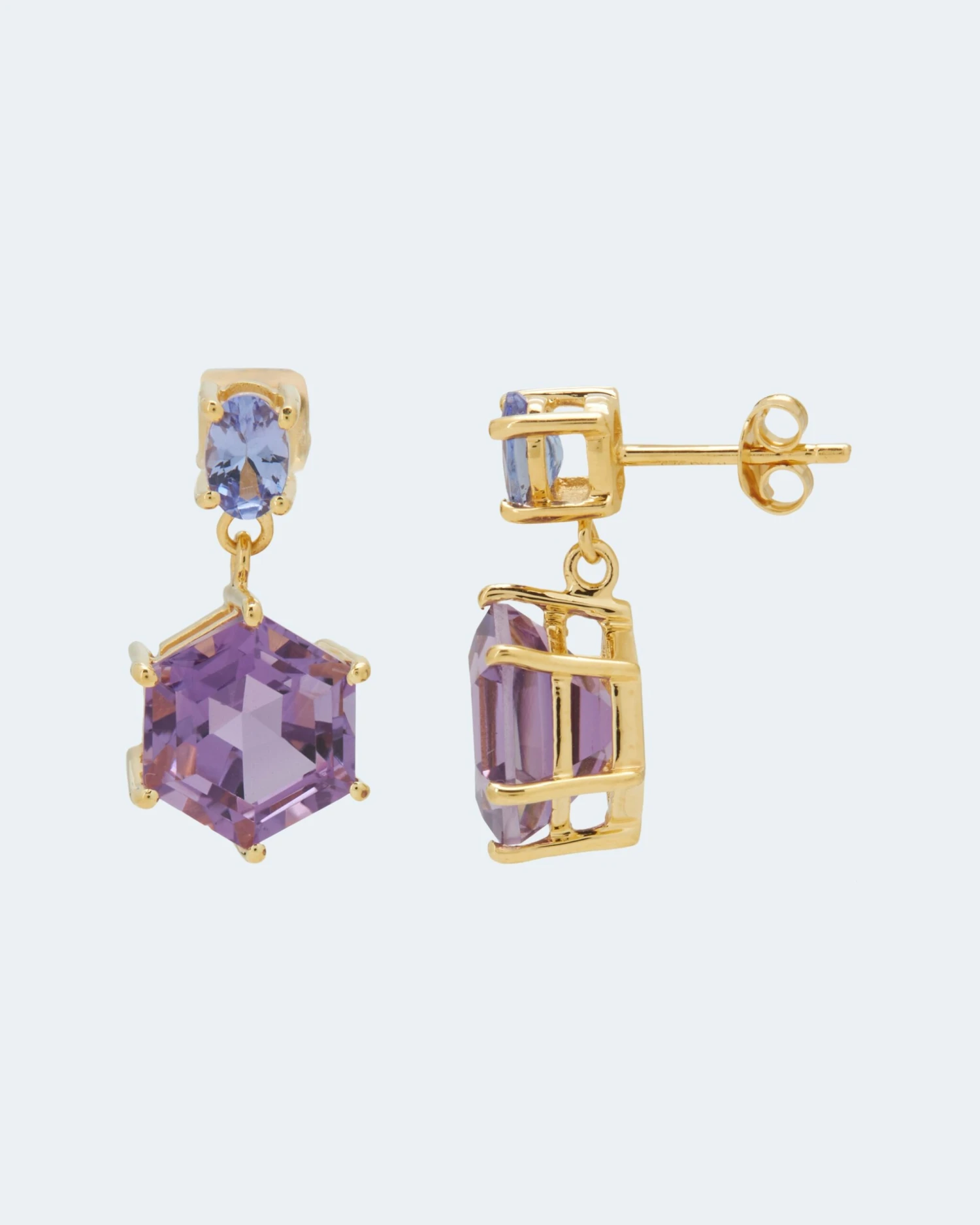 Ohrstecker Mit Amethyst Und Tansanit 3 Ohrstecker Mit Amethyst Und Tansanit