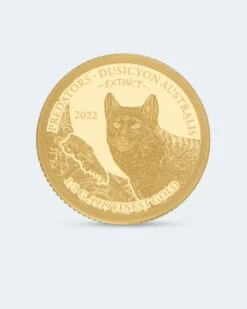 Goldmünze Extinct Predators Dusicyon Australis