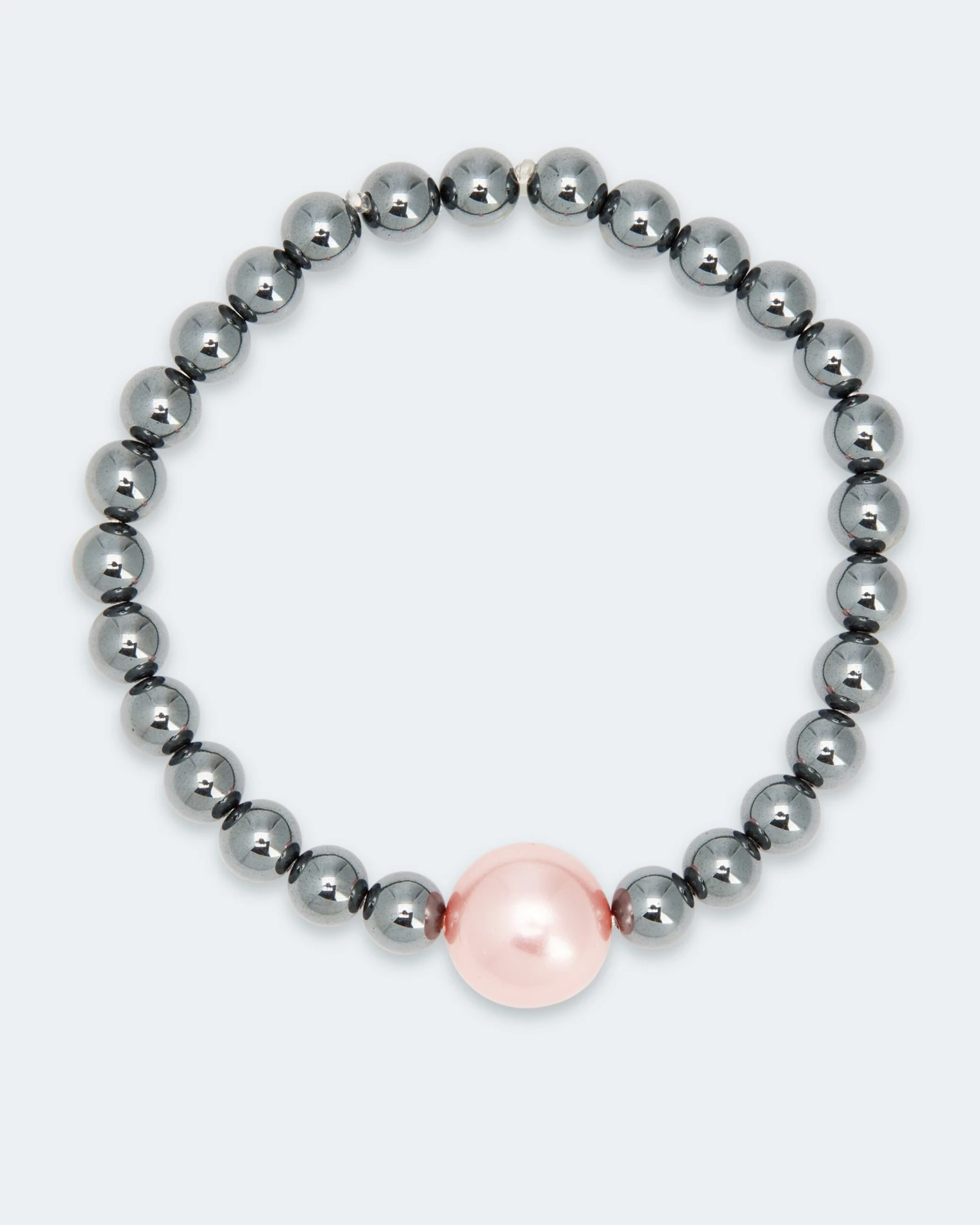 Hämatit-Armband Mit MK-Perle 12 Mm 6 Hämatit-Armband Mit MK-Perle 12 Mm – Bild 4