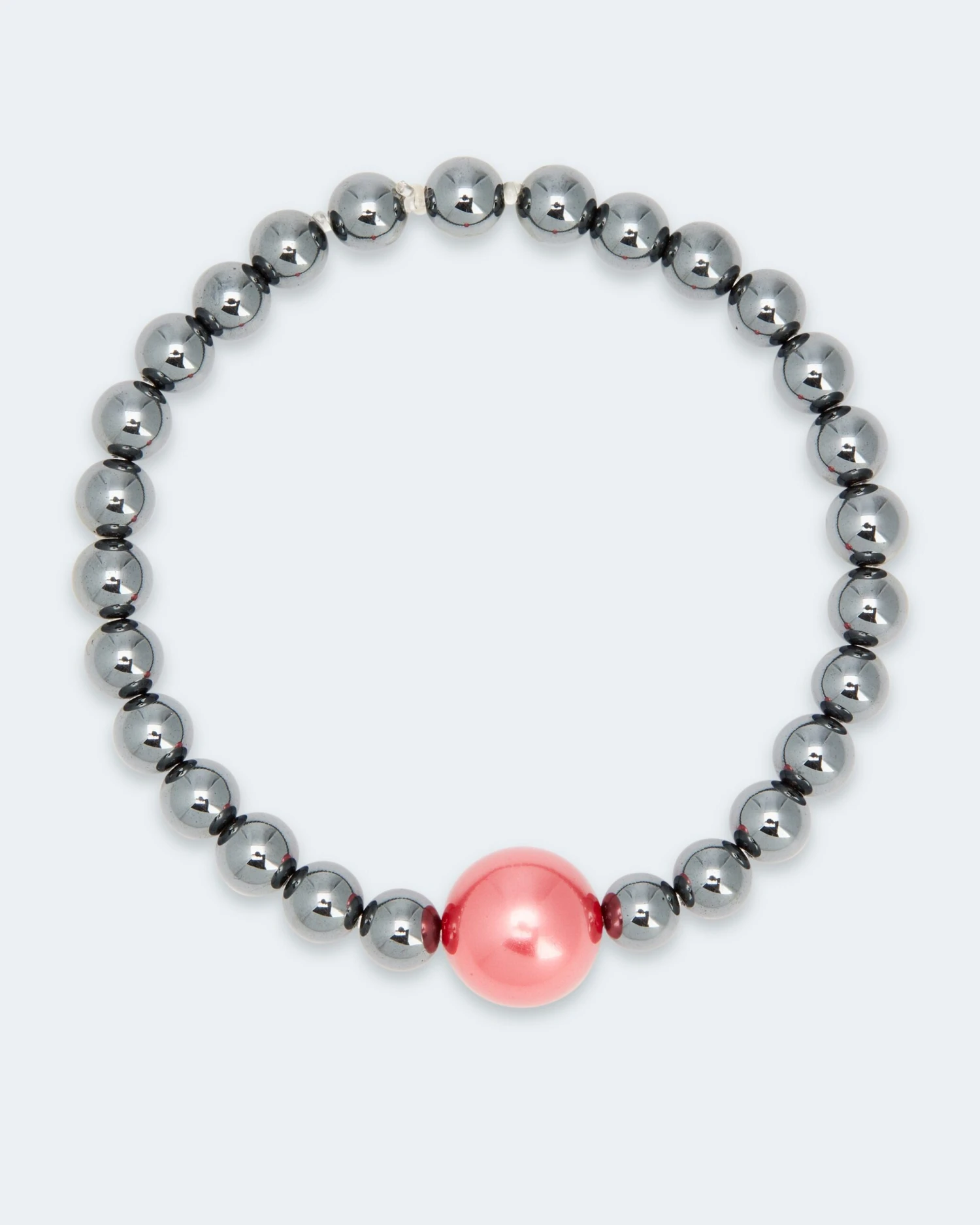 Hämatit-Armband Mit MK-Perle 12 Mm 10 Hämatit-Armband Mit MK-Perle 12 Mm – Bild 8