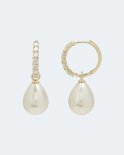 Creolen Mit MK-Perle & Zirkonia