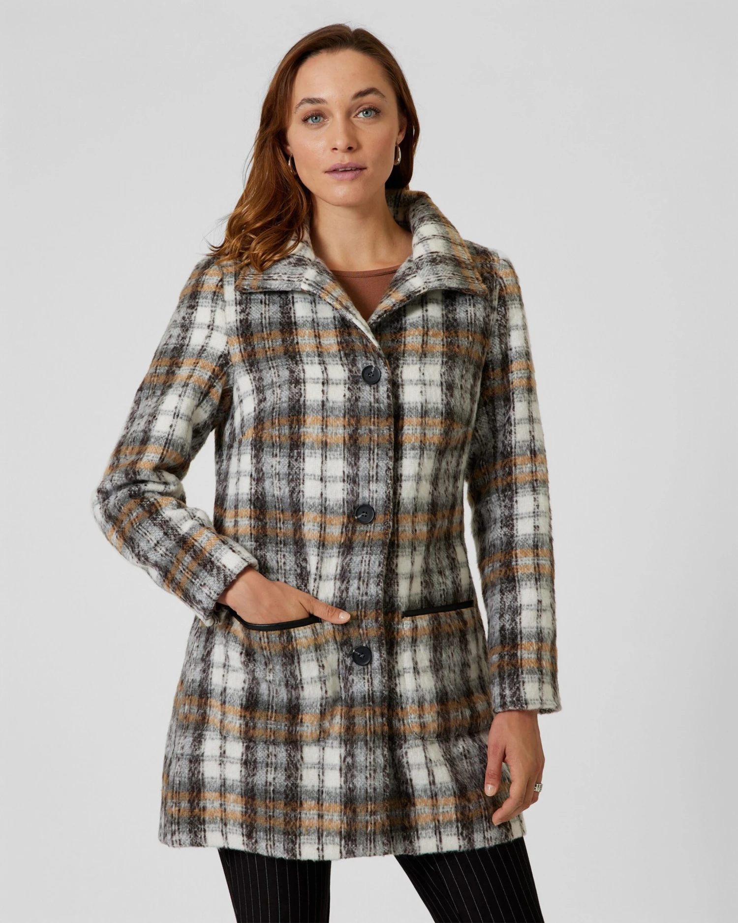 Karomantel Mit Wollanteil 3 Karomantel Mit Wollanteil