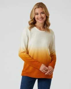 Pullover Cashmere Feeling Dip Dye