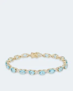 Armband Mit Blautopas & Diamanten