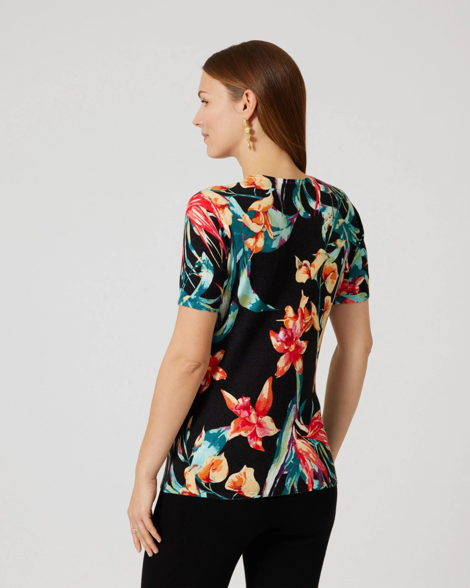 Classic Pullover "Tropic Flowers" 6 Classic Pullover "Tropic Flowers" – Bild 4