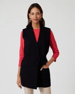 Weste Mit Bindegürtel