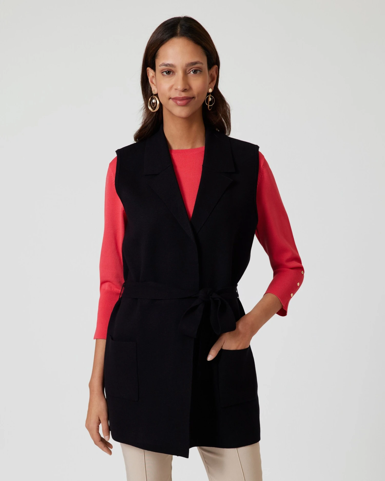 Weste Mit Bindegürtel 3 Weste Mit Bindegürtel