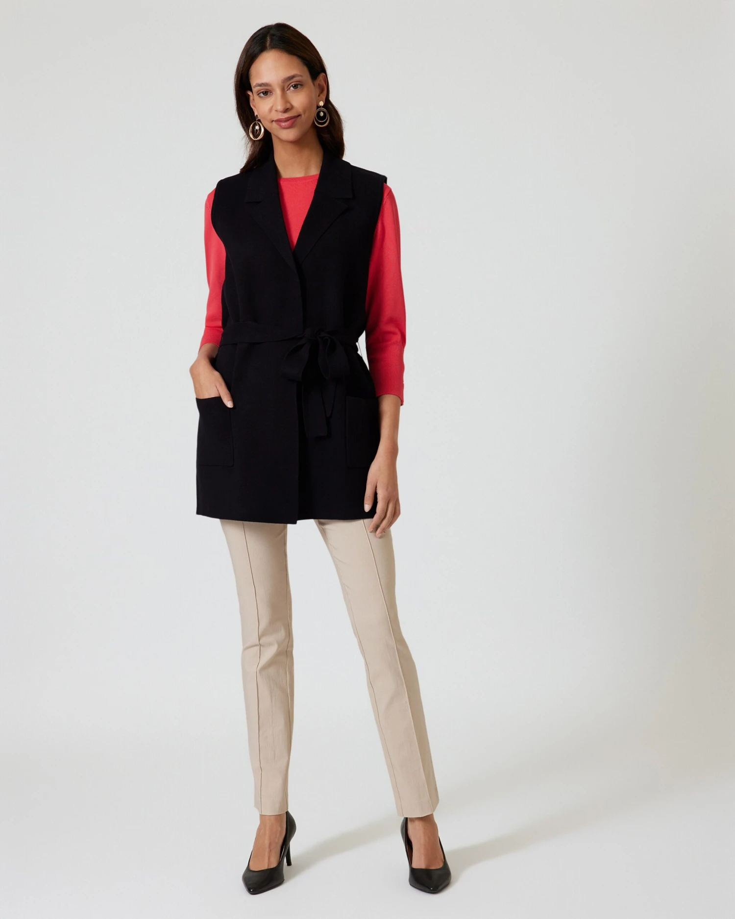 Weste Mit Bindegürtel 5 Weste Mit Bindegürtel – Bild 3