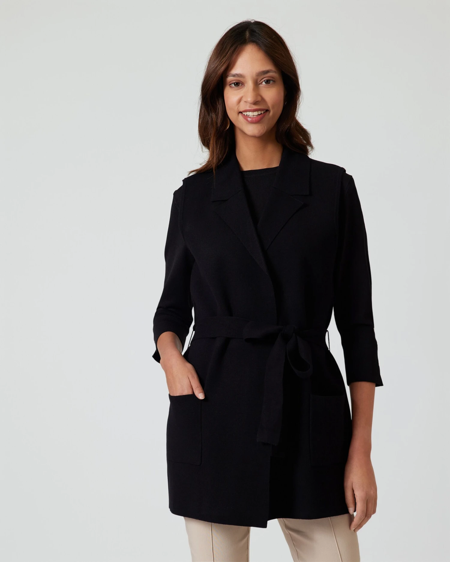 Weste Mit Bindegürtel 7 Weste Mit Bindegürtel – Bild 5