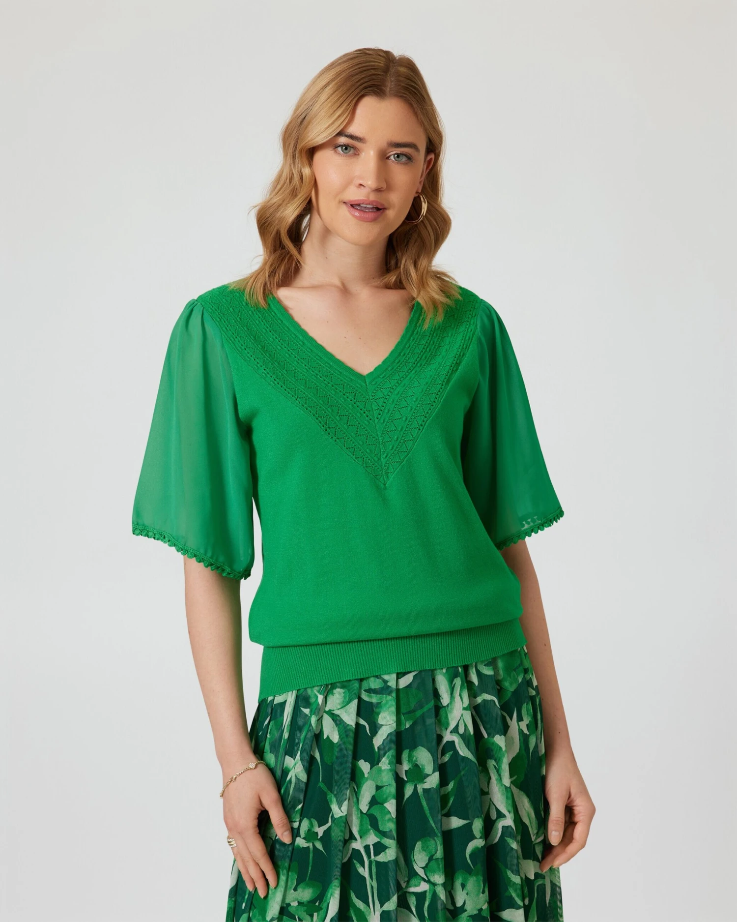 Pullover Mit Chiffonärmeln 7 Pullover Mit Chiffonärmeln – Bild 5