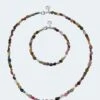 Collier Und Armband Mit Turmalin Und Hämatit