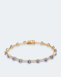 Armband Mit Tansanit AAA+ Und Diamant