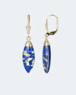 Ohrhänger Mit Lapis Und Bergkristall