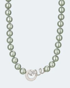 Collier MK-Perlen 10 Mm & Zirkonia