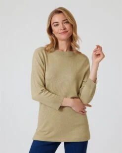 Feinstrickpullover Mit U-Boot-Ausschnitt