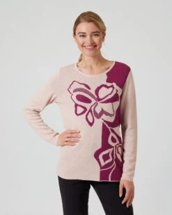 Pullover Mit Jacquard Blume & Strass -Modegeschäft 59802745 b14cde76 e4cd 11ed 9083 5a72d431453d pics2080