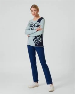 Pullover Mit Jacquard Blume & Strass -Modegeschäft 59802747 b4060c5d e4cd 11ed 9083 5a72d431453d pics2080