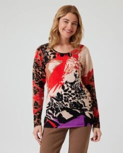 Pullover Mit Druckmix