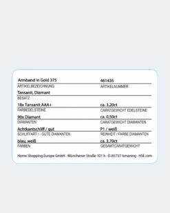 Armband Mit Tansanit AAA+ Und Diamant -Modegeschäft 59805485 94e08ddb e8b2 11ed 9083 5a72d431453d pics2080