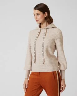 Strickpullover Mit Kapuze