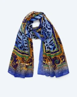 Schal Mit Leo-Druckmix