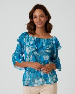 Chiffonbluse Mit Carmen-Ausschnitt -Modegeschäft 59817405 895e0916 fad7 11ed 9169 5a72d431453d pics2080