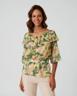 Chiffonbluse Mit Carmen-Ausschnitt -Modegeschäft 59817409 8c154ff8 fad7 11ed 9169 5a72d431453d pics2080