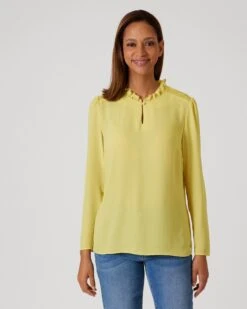 Bluse Mit Rüschenkragen