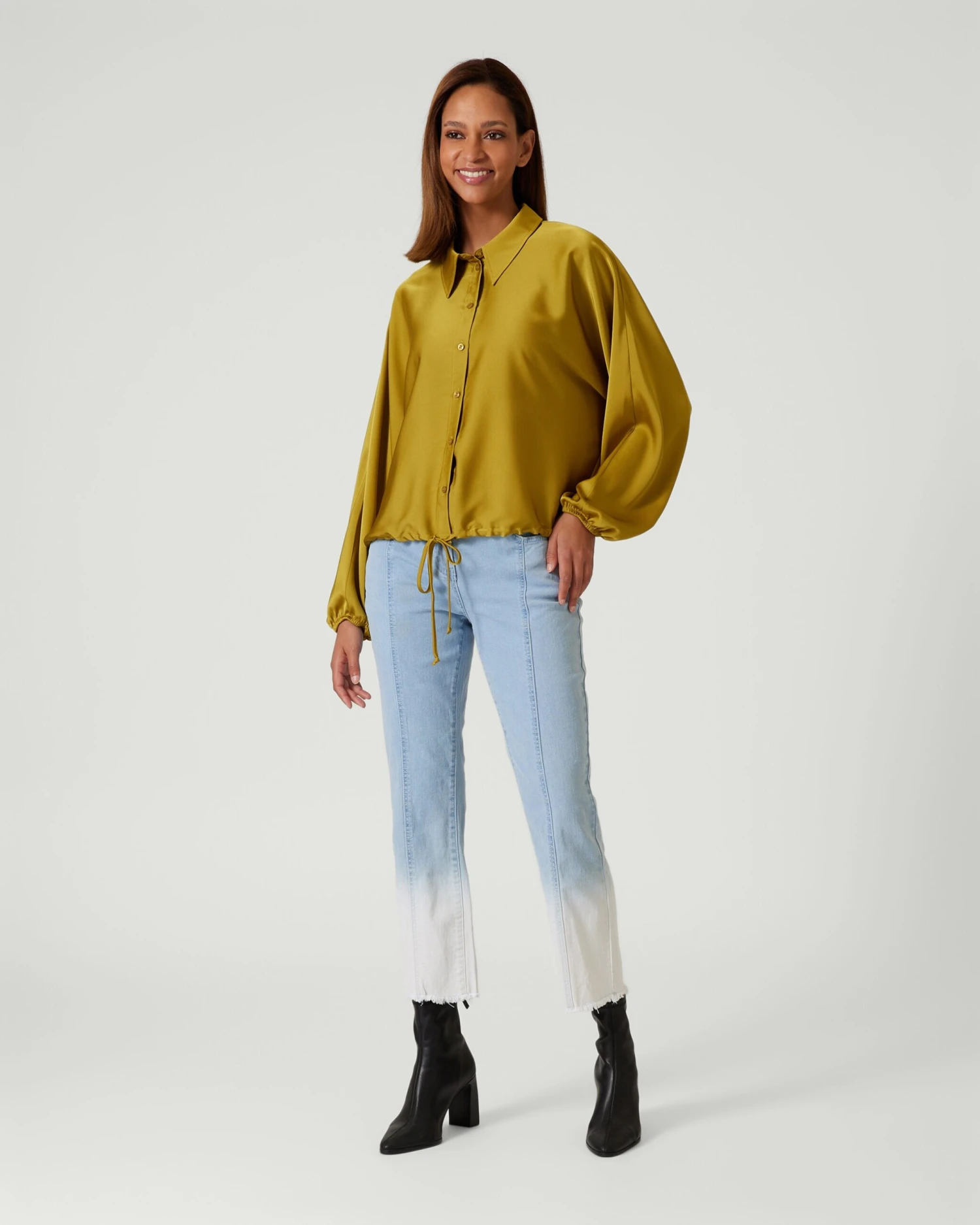 Cropped Bluse Mit Bindeband 5 Cropped Bluse Mit Bindeband – Bild 3