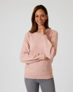 Pullover Mit Perlenverzierung