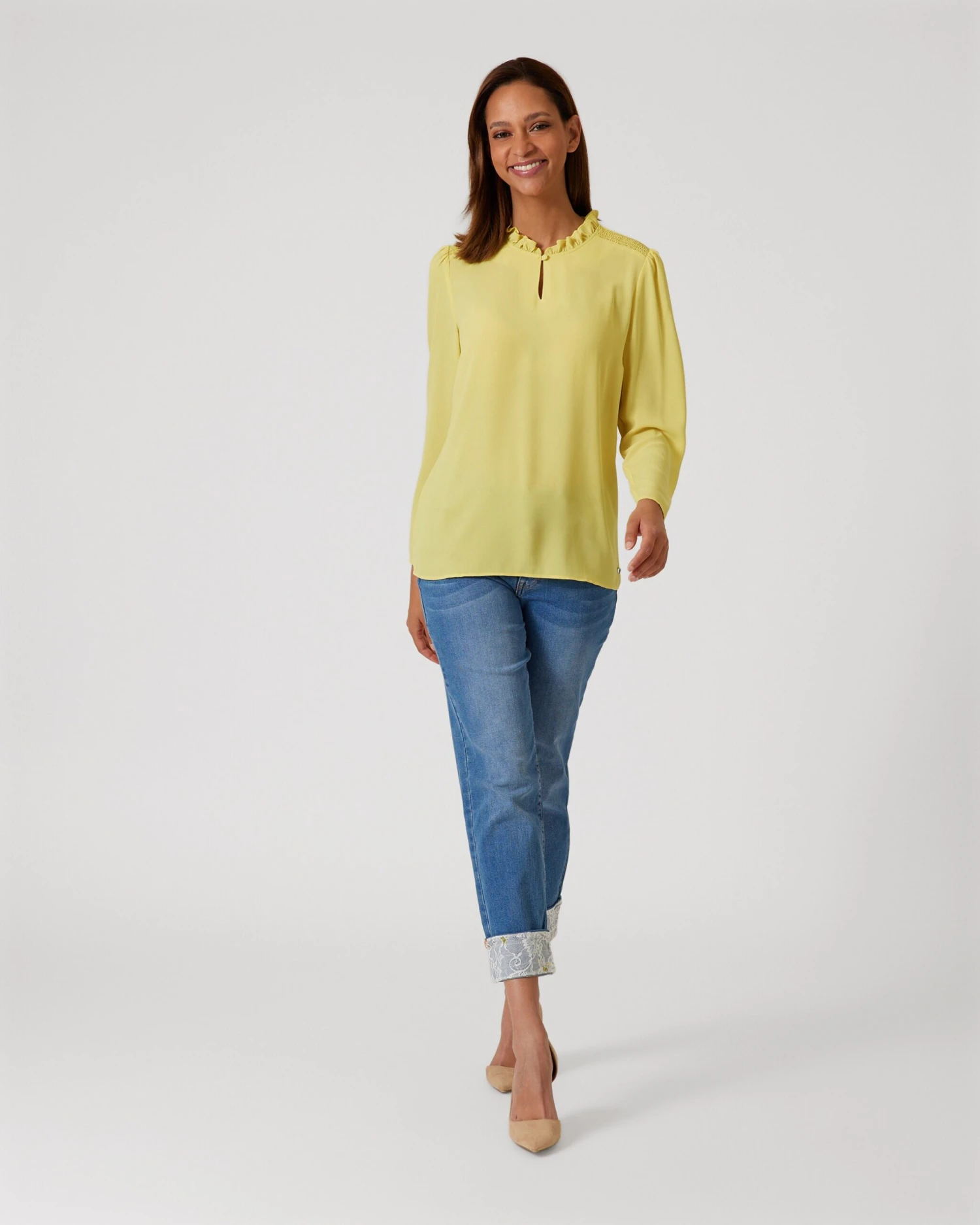 Bluse Mit Rüschenkragen 5 Bluse Mit Rüschenkragen – Bild 3