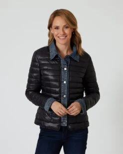 Steppjacke Mit Jeansdetails
