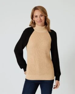 Pullover Mit Kontrast-Ärmeln