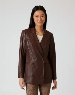 Blazer Aus Lederimitat