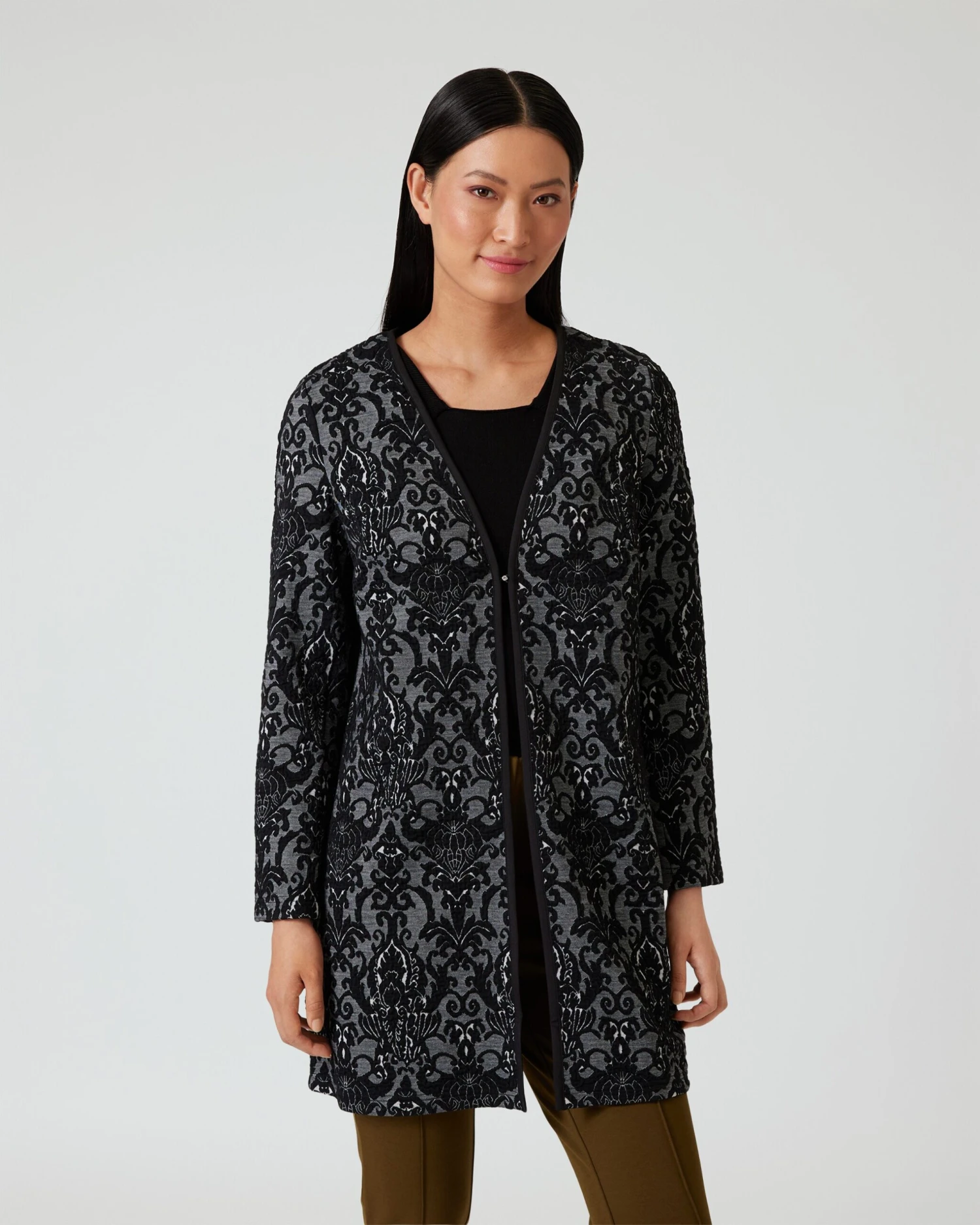 Longcardigan Im Jacquard-Design 3 Longcardigan Im Jacquard-Design