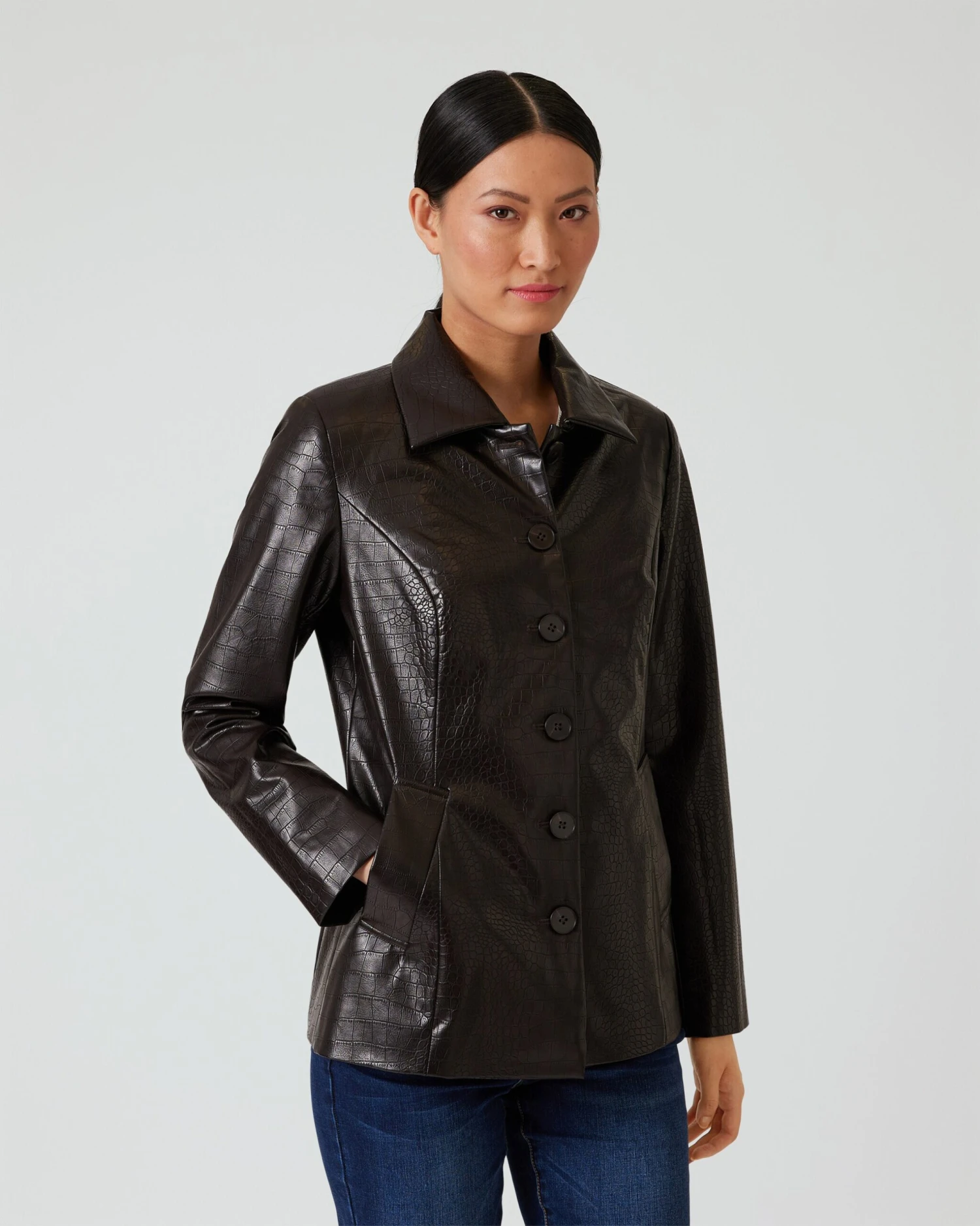 Longjacket In Kroko-Optik 4 Longjacket In Kroko-Optik – Bild 2