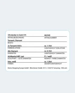 Ohrstecker Mit Tansanit AAA+ & Diamanten 7 Ohrstecker Mit Tansanit AAA+ & Diamanten -Modegeschäft 59832085 13655e82 10db 11ee 9169 5a72d431453d pics2080