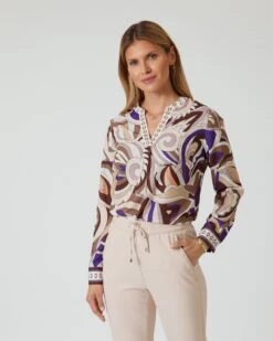 Bluse Im Druck-Mix