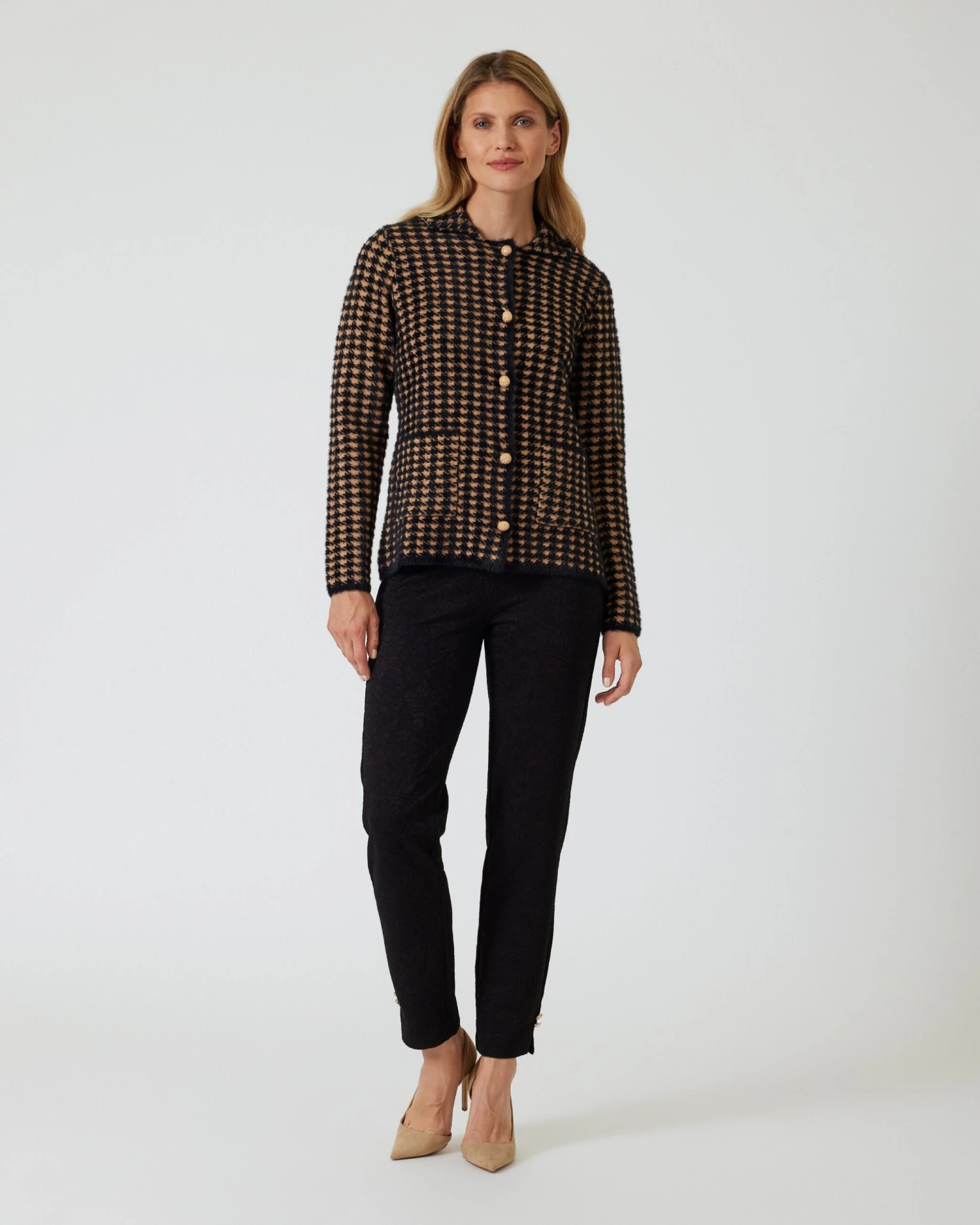 Cardigan Mit Hahnentrittmuster 5 Cardigan Mit Hahnentrittmuster – Bild 3