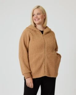 Teddy-Kapuzenjacke