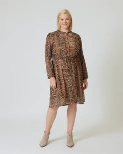 Kleid Mit Snake-Print