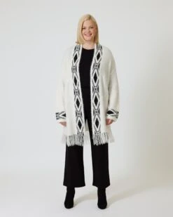 Cardigan Aus Flauschgarn