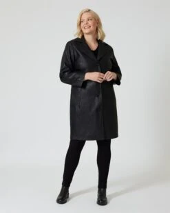 Mantel In Leder-Optik