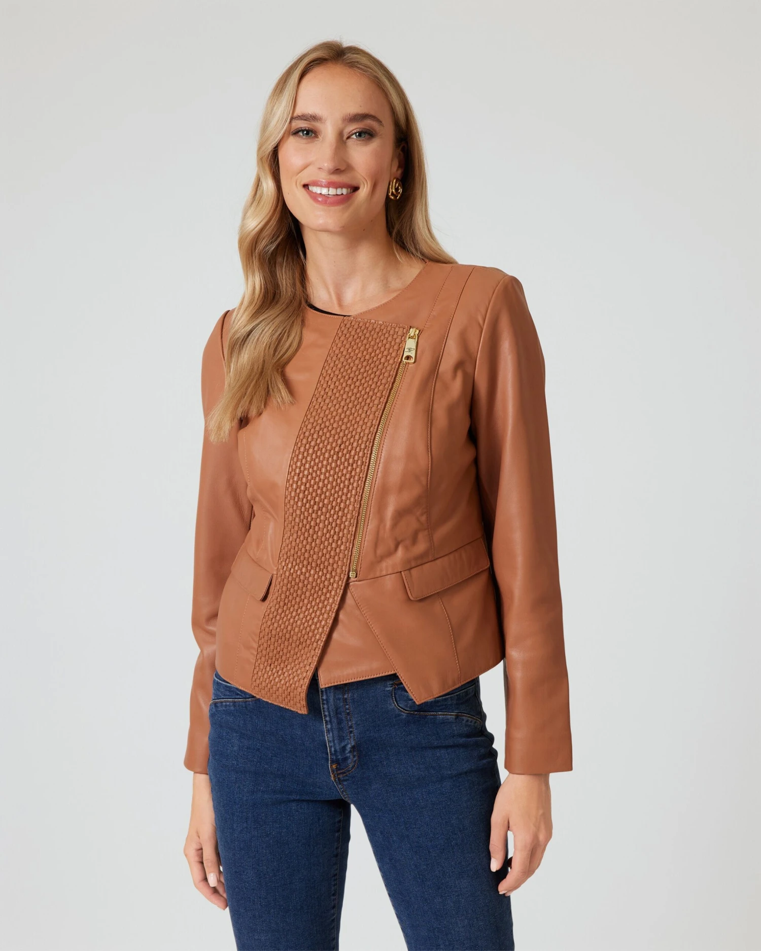 Lederjacke Mit Flecht-Applikation 4 Lederjacke Mit Flecht-Applikation – Bild 2